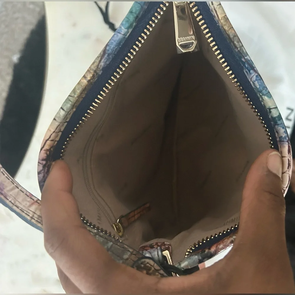 Brahmin Croc Embossed Shoulder Bag | designer | NWT | Statement Bag - Picture 5 of 6
